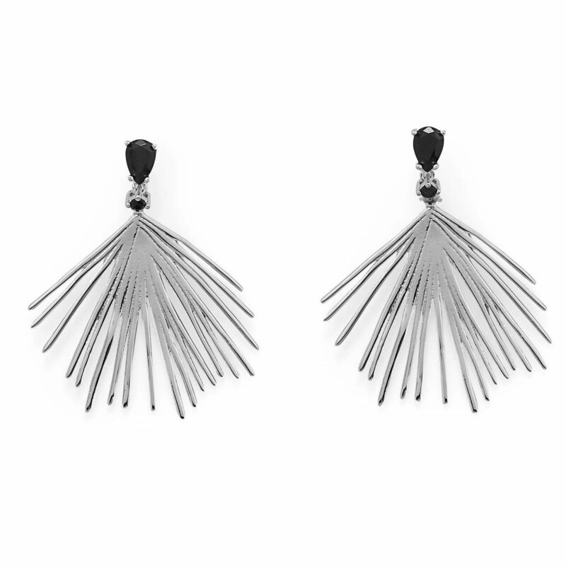 Fan Funky Silver Earrings - LOFA Collections